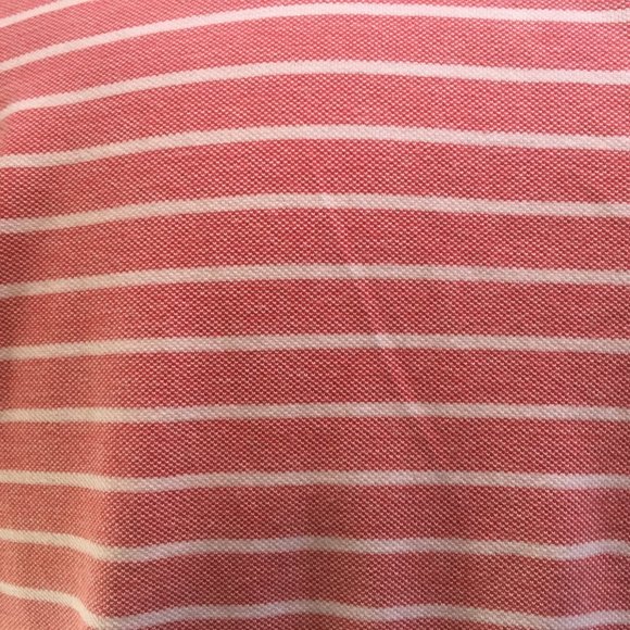 Izod Polo Shirt Mens XL Golf PInk White Stripe Short Sleeve Logo 100% Cotton - Picture 10 of 16